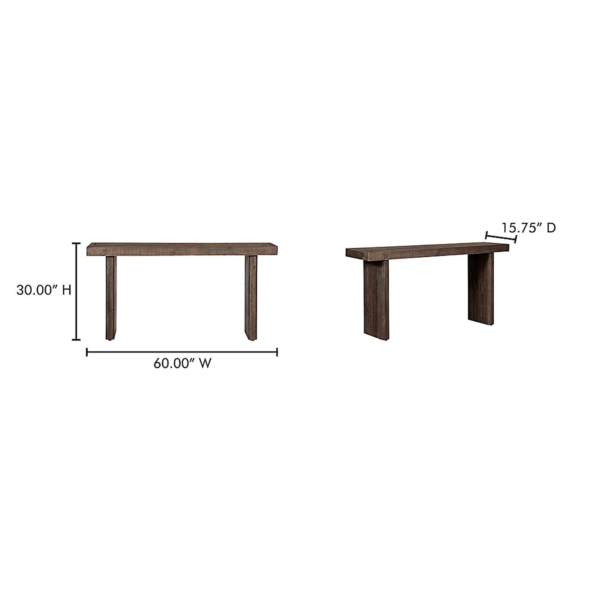 Emeric Brown Sofa Table - Image 4