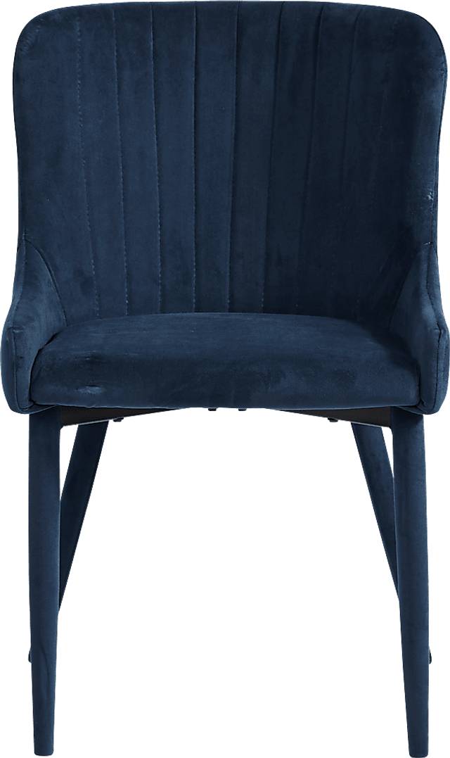 Fanmoore Espresso 5 Pc Dining Room with Emeric Indigo Side Chairs - Thumbnail - Image 4