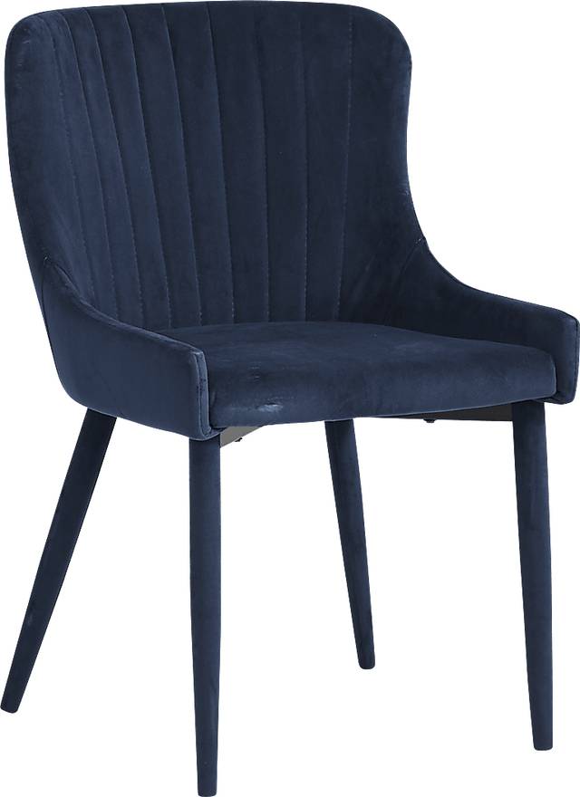 Fanmoore Espresso 5 Pc Dining Room with Emeric Indigo Side Chairs - Thumbnail - Image 3