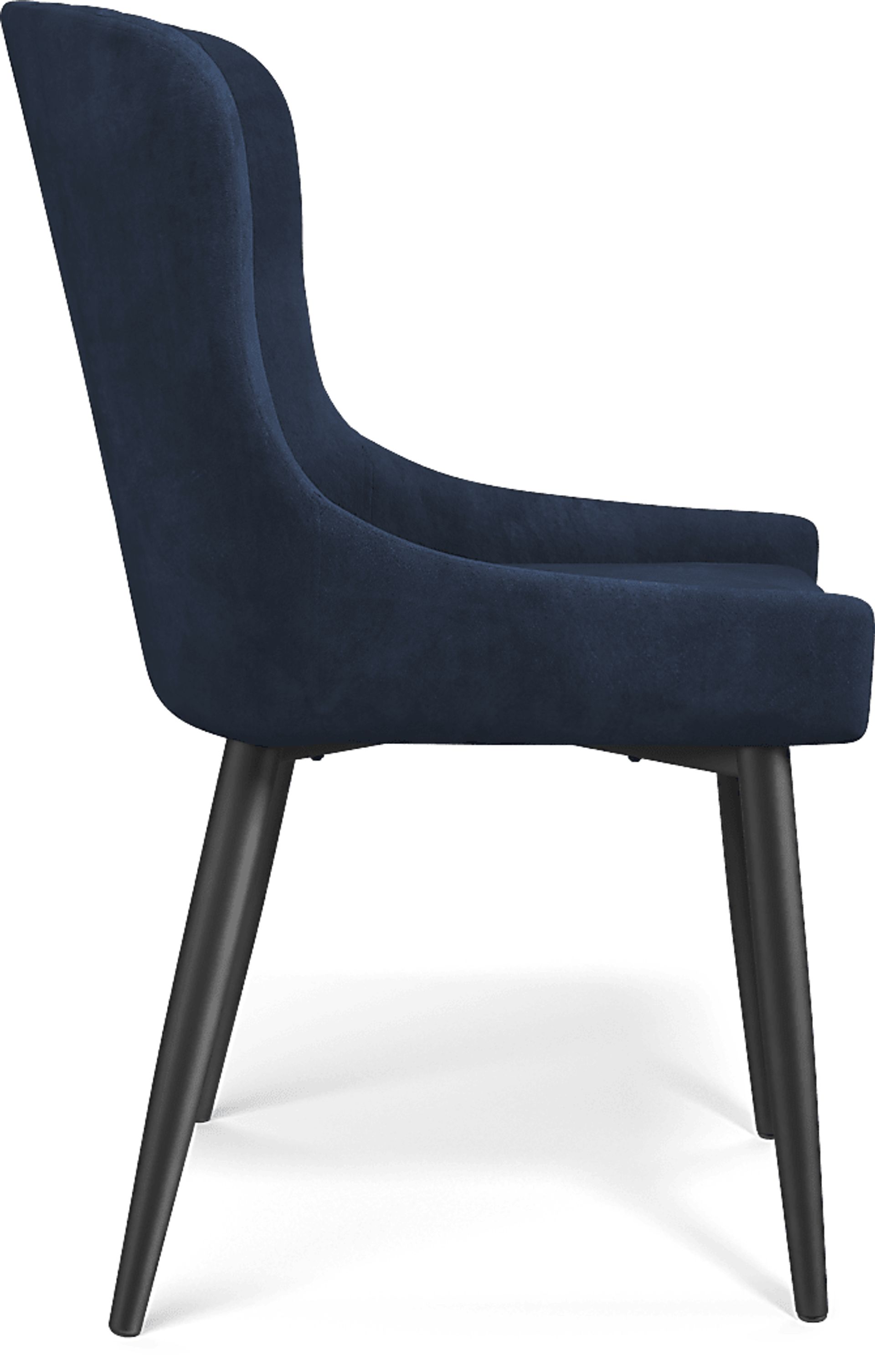 Hollybrooke Black 5 Pc Round Dining Room with Indigo Chairs - Image 6