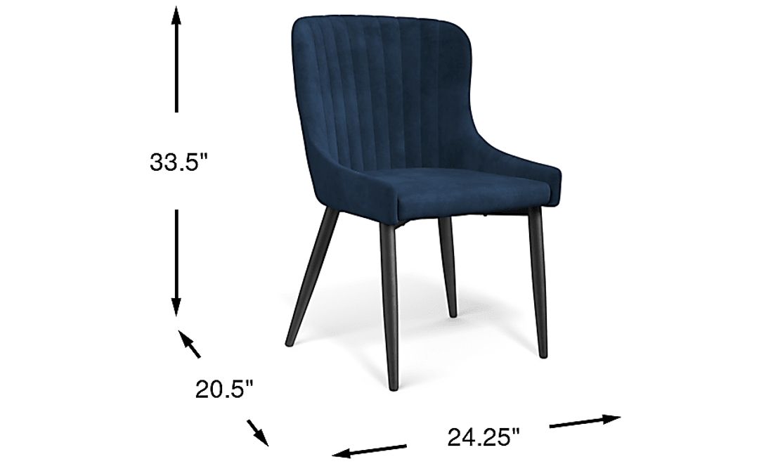 Emeric Navy Side Chair