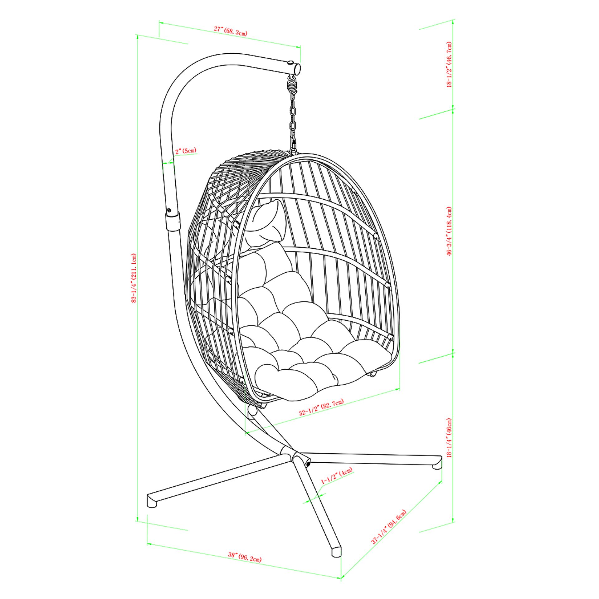Emerywood Brown Outdoor Swinging Accent Chair - Image 6