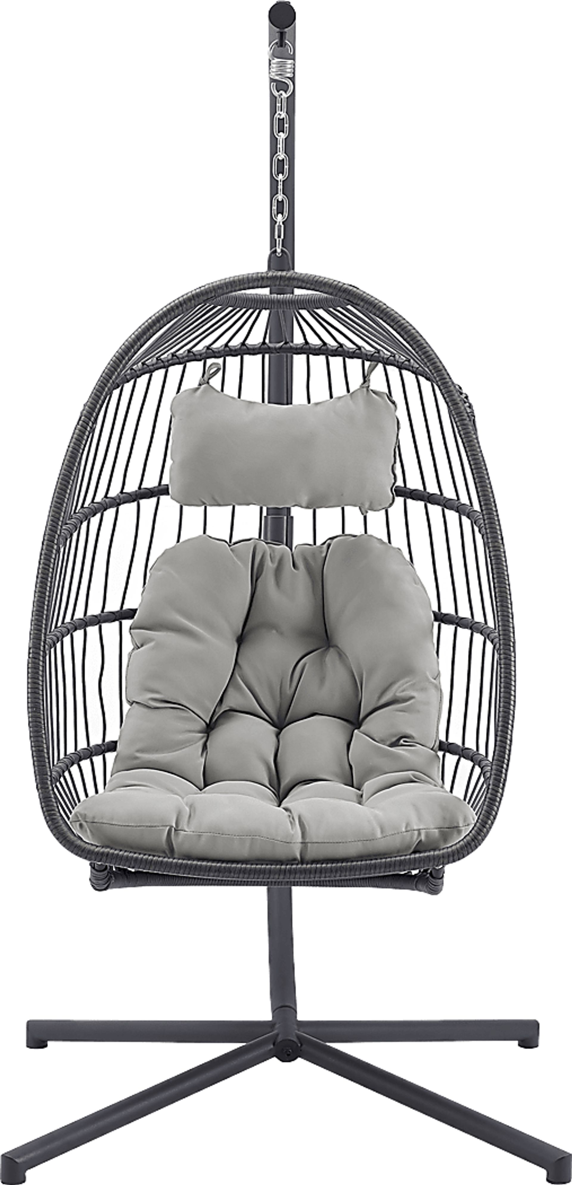Emerywood Gray Outdoor Swinging Accent Chair - Image 2