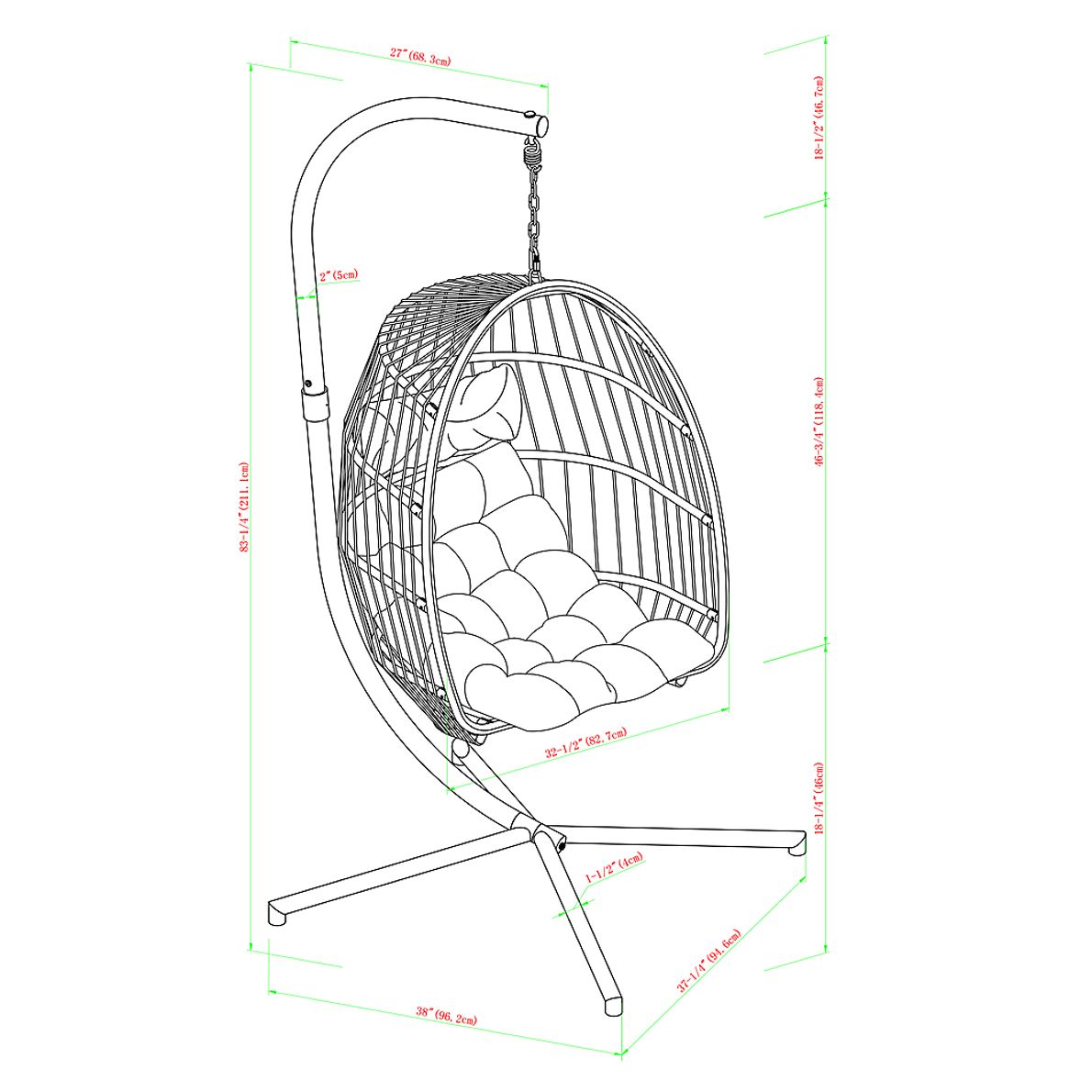 Emerywood Teal Outdoor Swinging Accent Chair - Rooms To Go