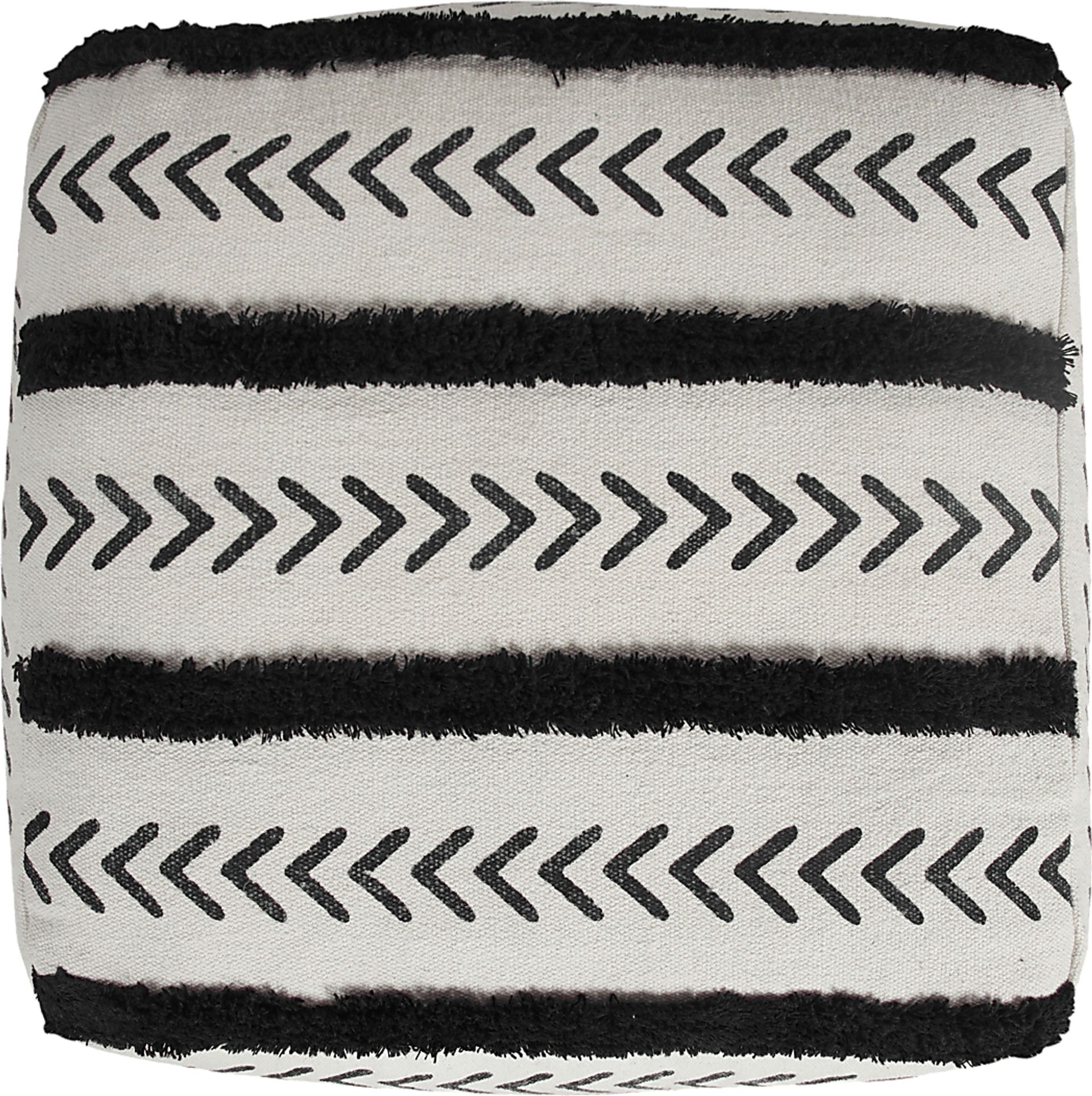 Emgen Black/White Pouf - Image 5
