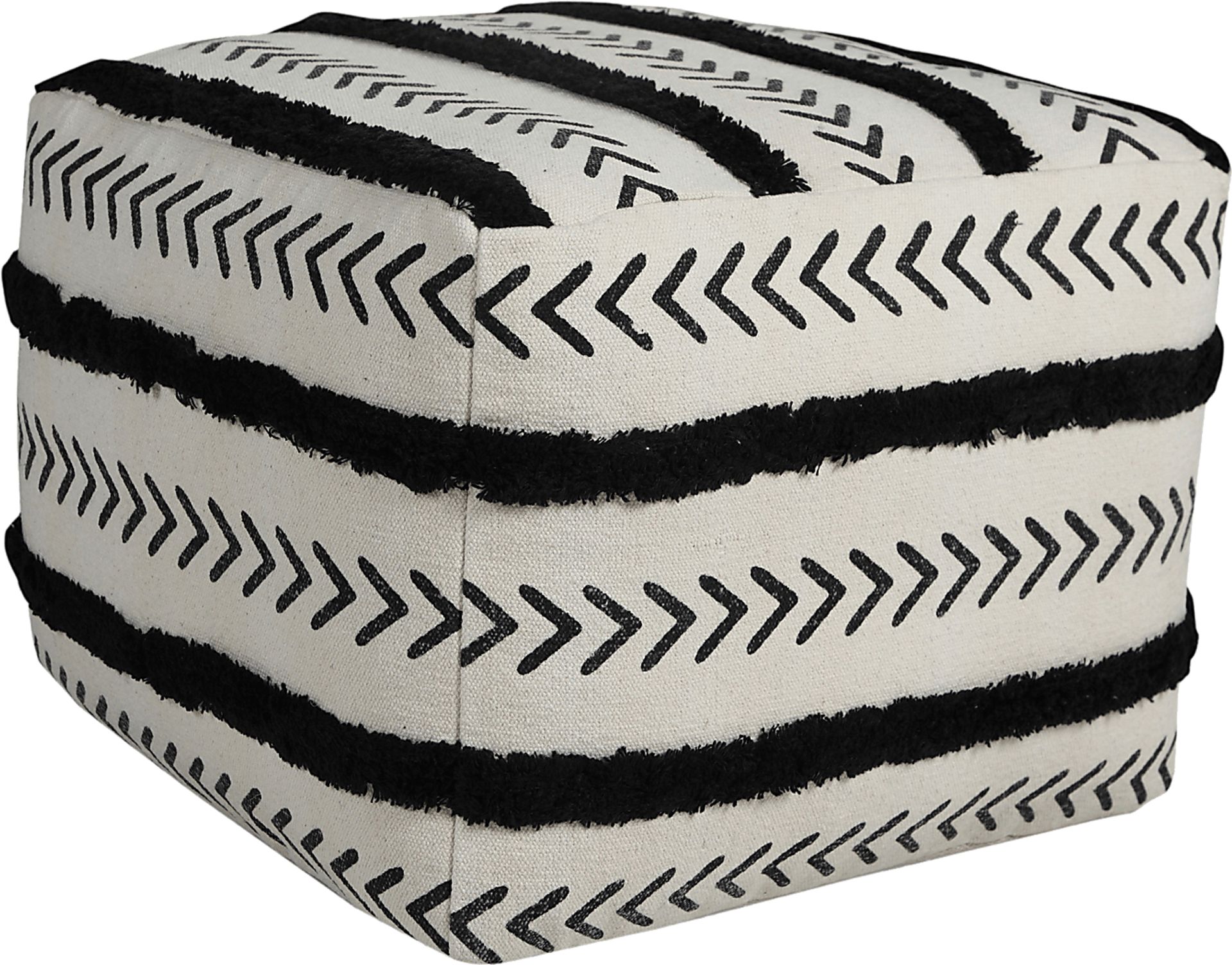 Emgen Black/White Pouf - Image 6