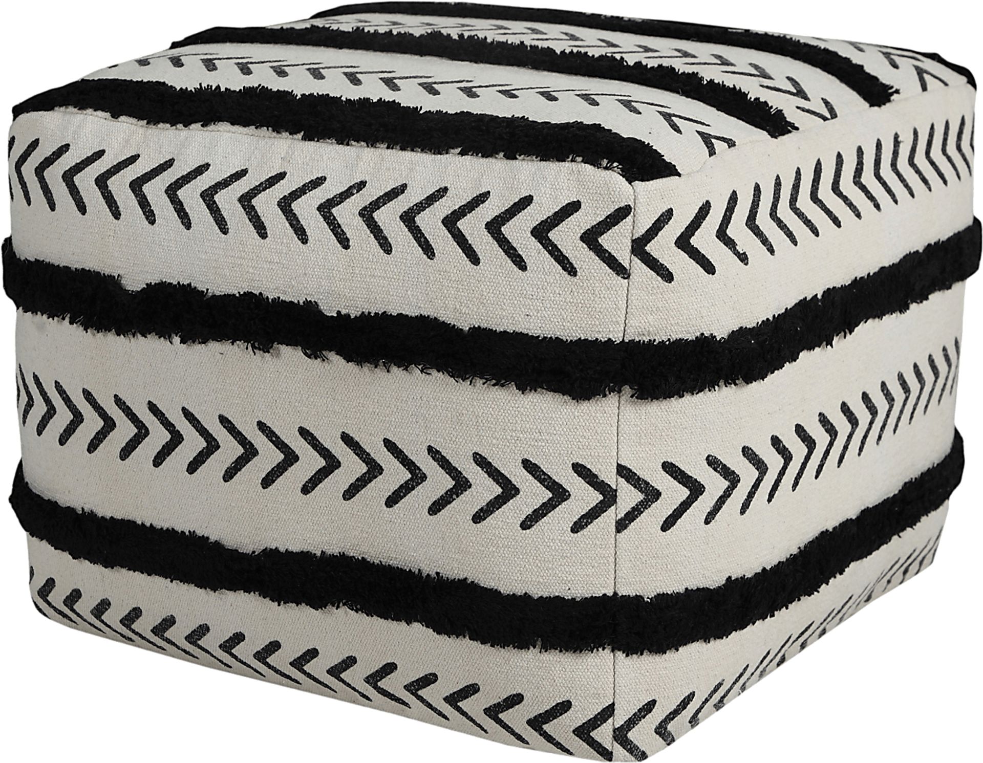 Emgen Black/White Pouf - Image 7
