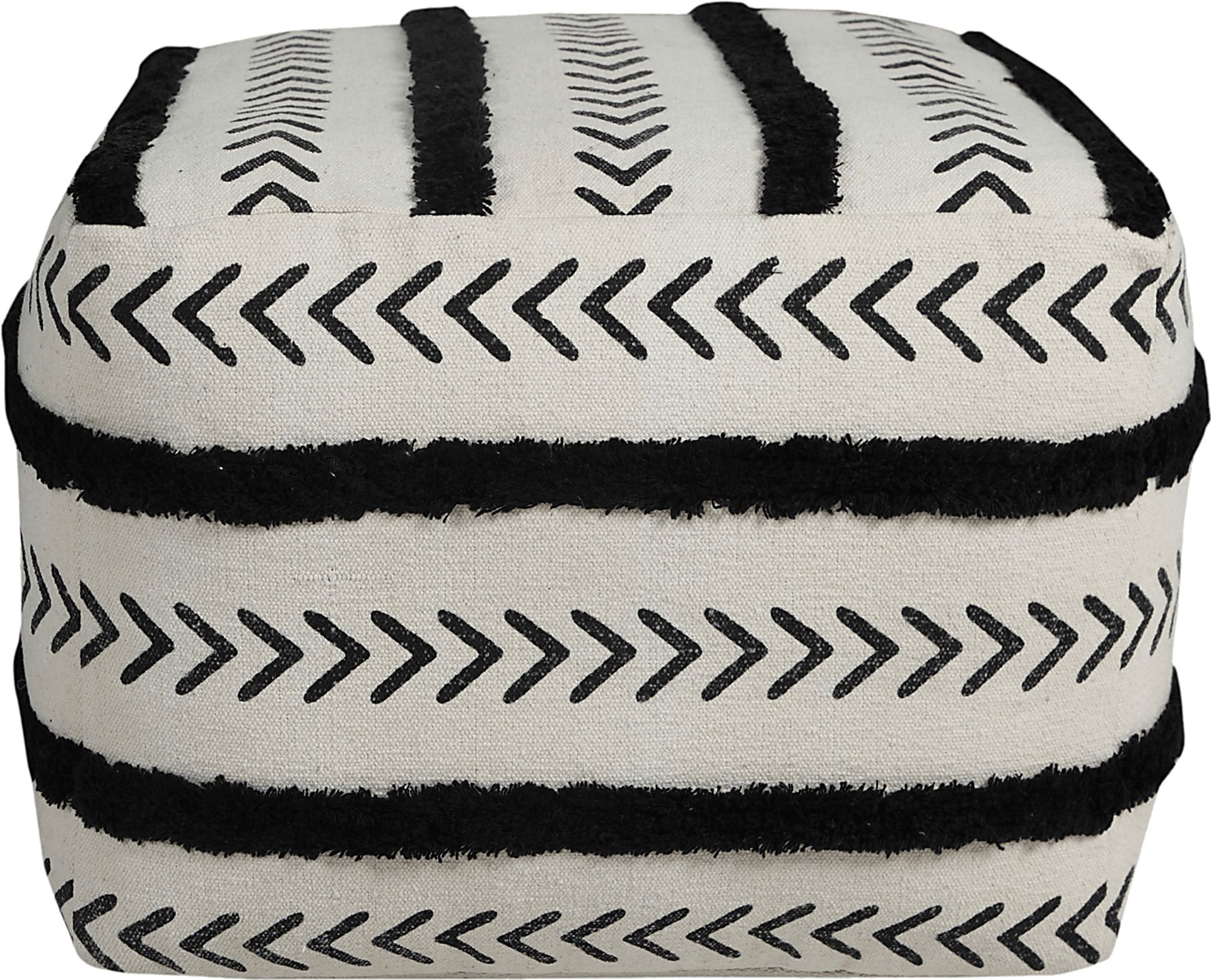 Emgen Black/White Pouf - Image 8