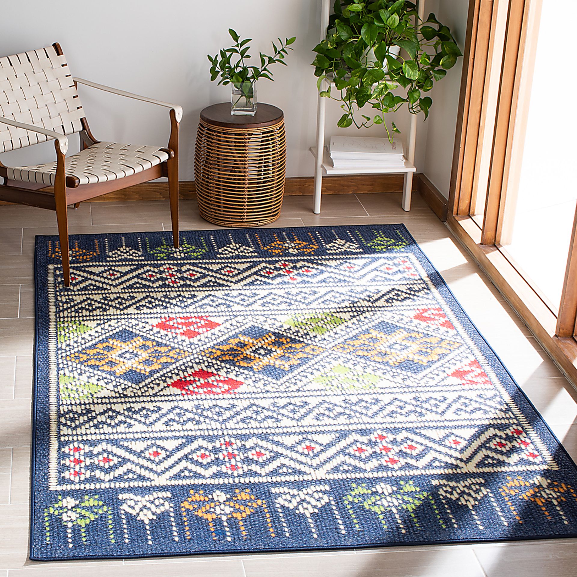 Emiku Blue/Multi 5'5 x 7'7 Rug - Image 2