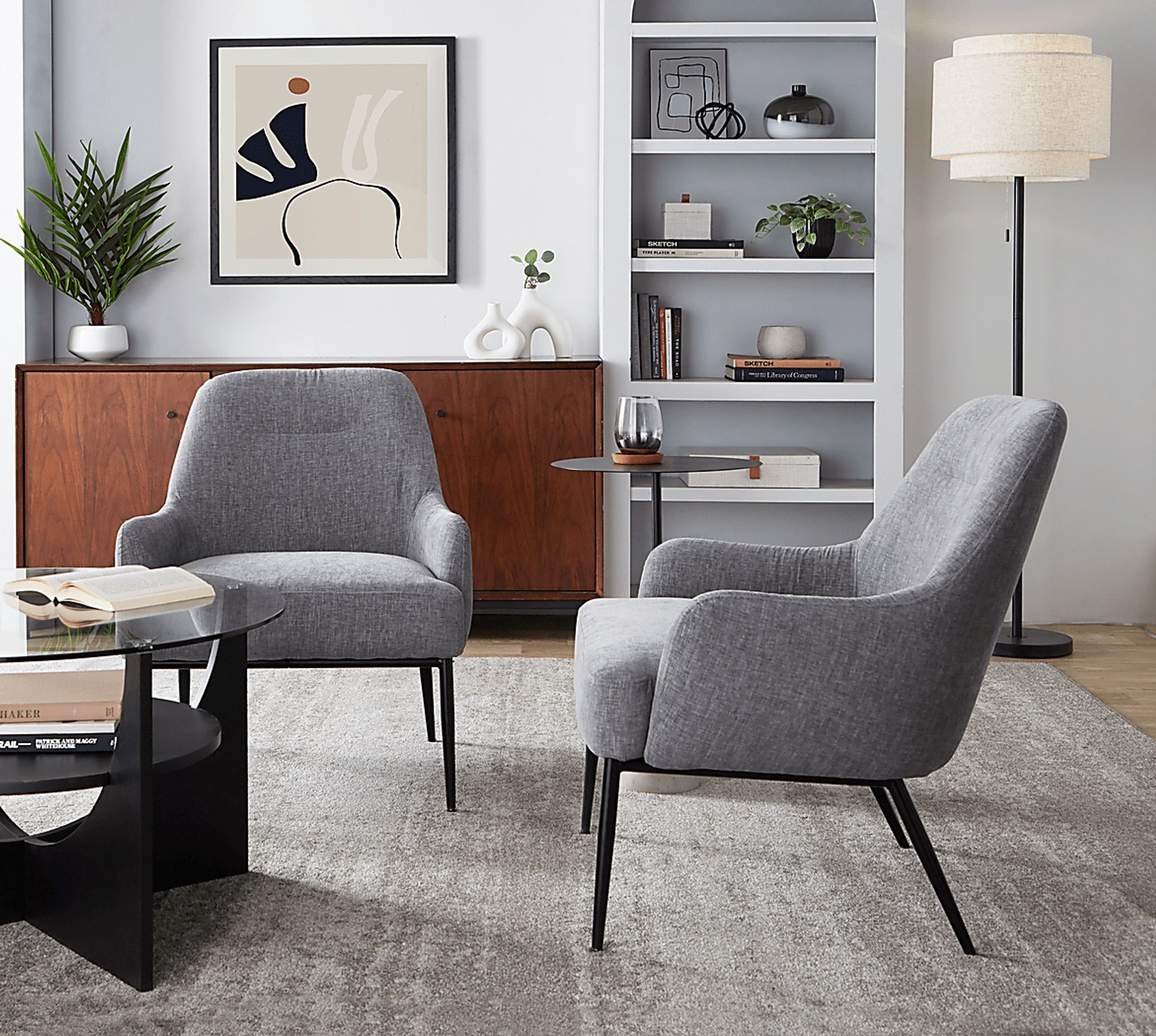 Emil Gray Accent Chair - Image 2