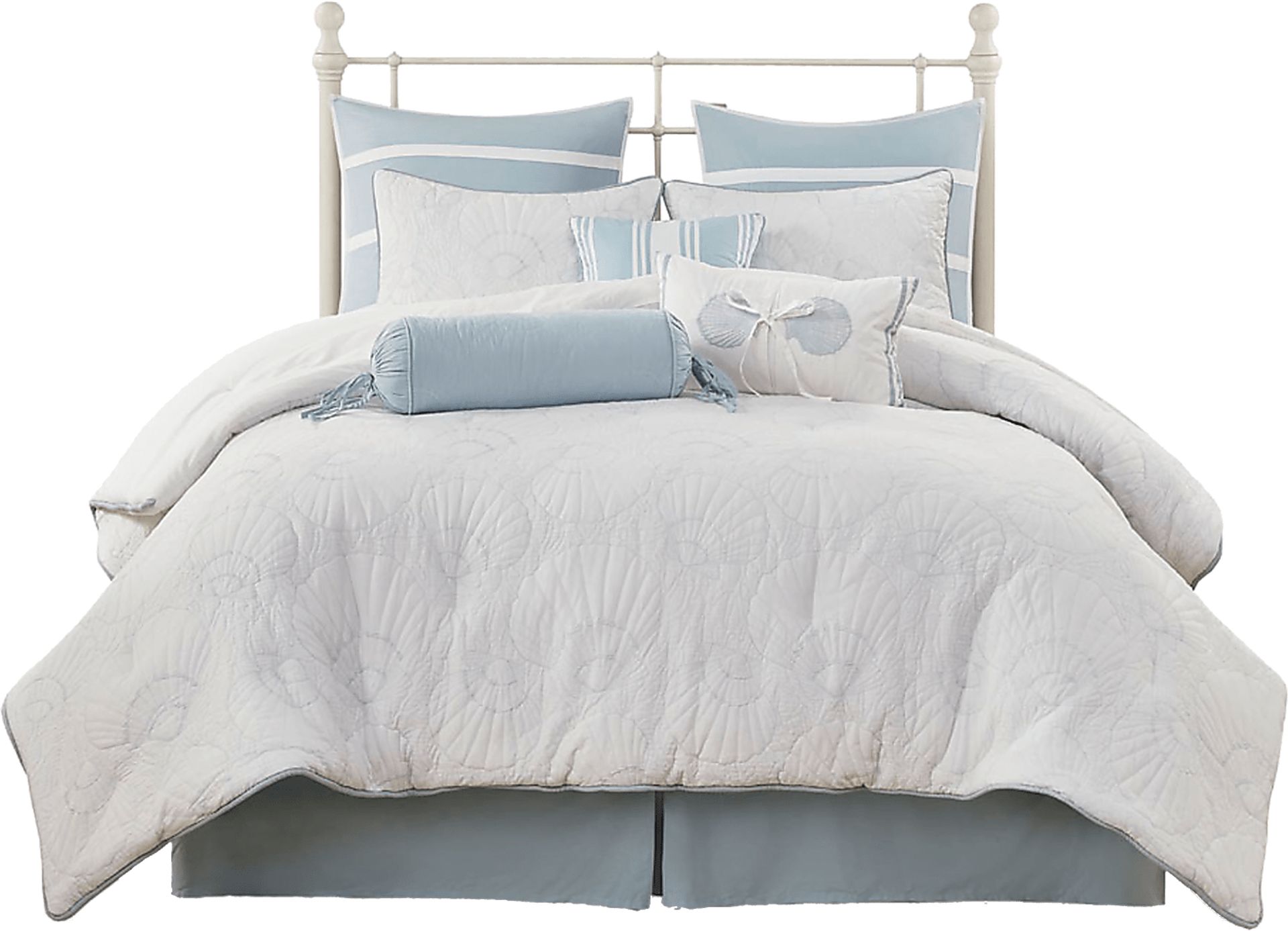 Emilisa White Queen Comforter Set - Image 1