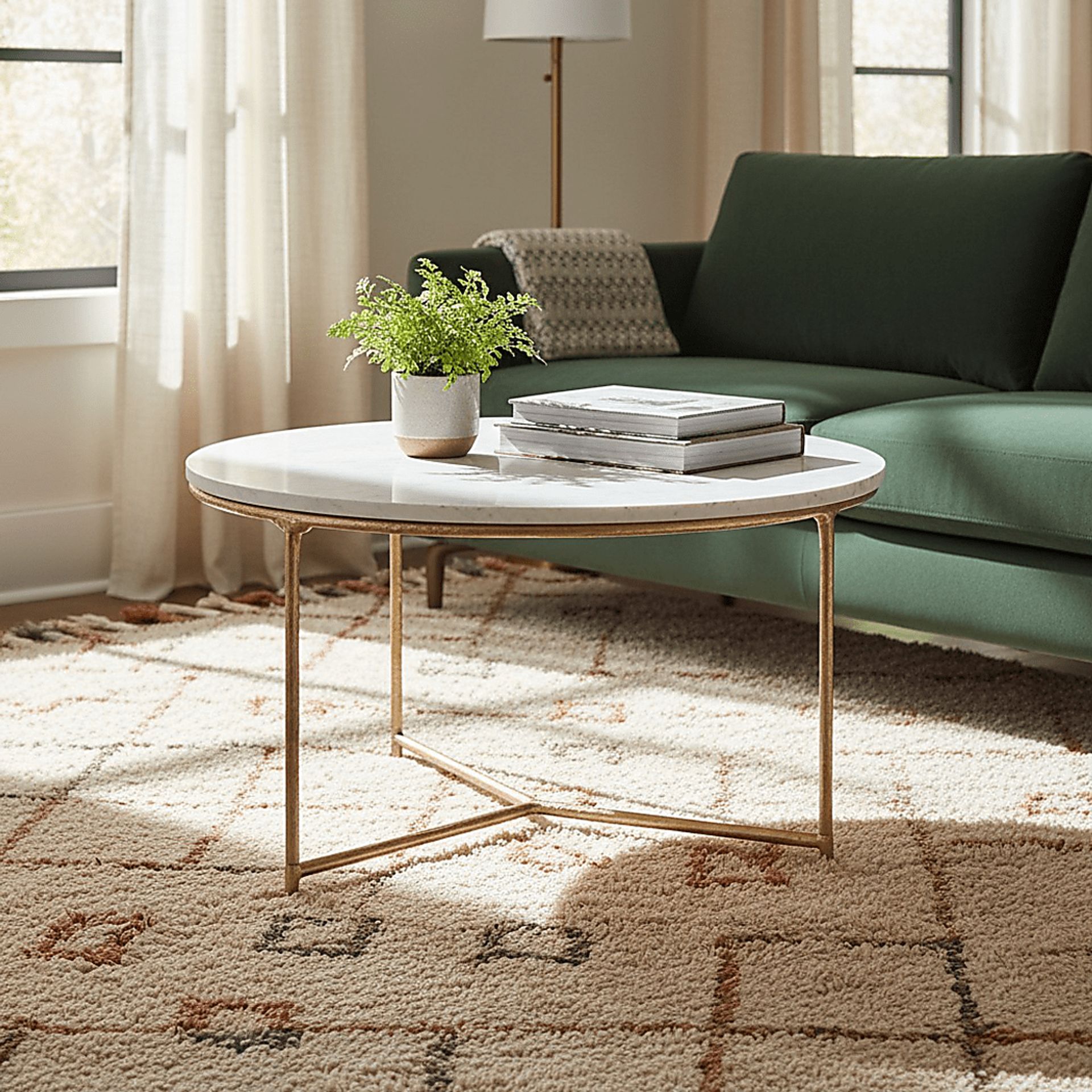Emiliye White Round Coffee Table - Image 2