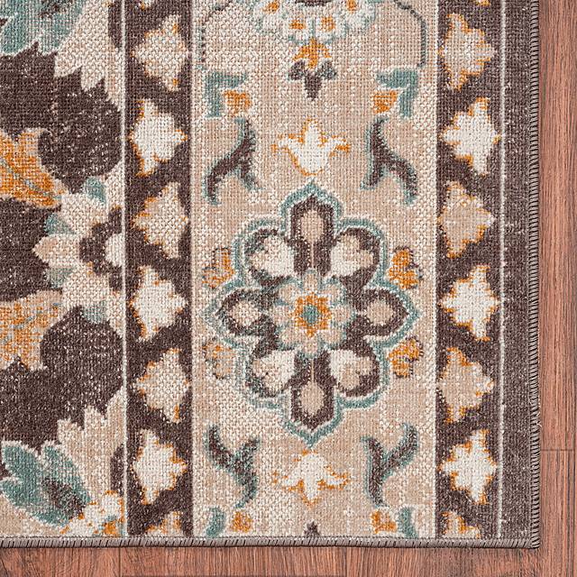 Emlodge Brown/Multi 7'9 x 9'9 Indoor/Outdoor Rug - Thumbnail - Image 4