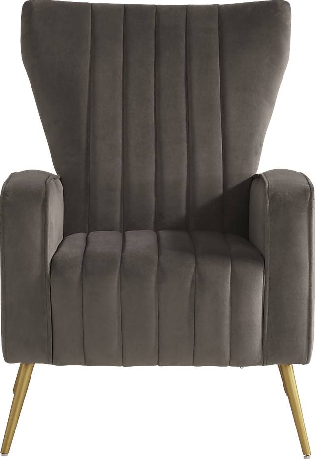 Emmanuel Gray Accent Chair - Thumbnail - Image 2