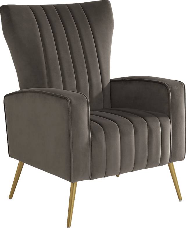 Emmanuel Gray Accent Chair - Thumbnail - Image 1