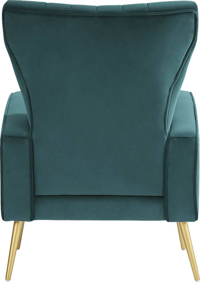 Emmanuel Teal Accent Chair - Thumbnail - Image 3
