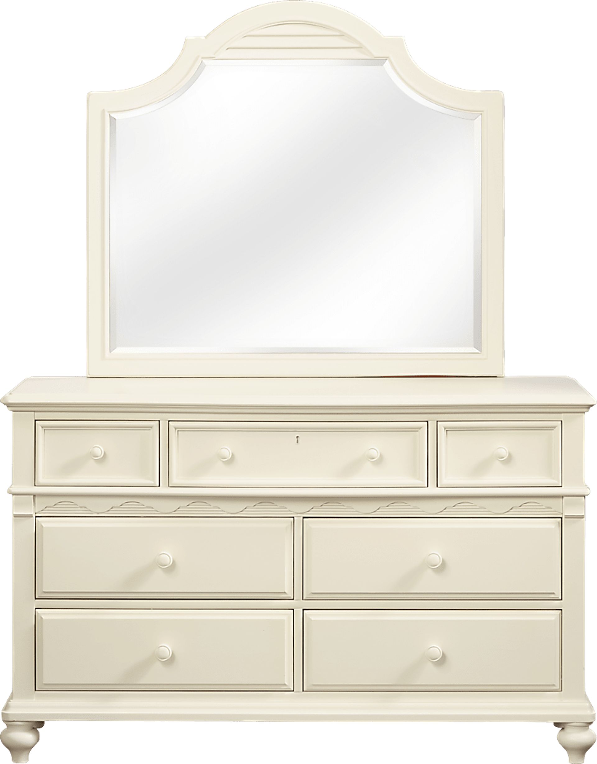 Emma's Escape White Wash Dresser & Landscape Mirror - Image 1