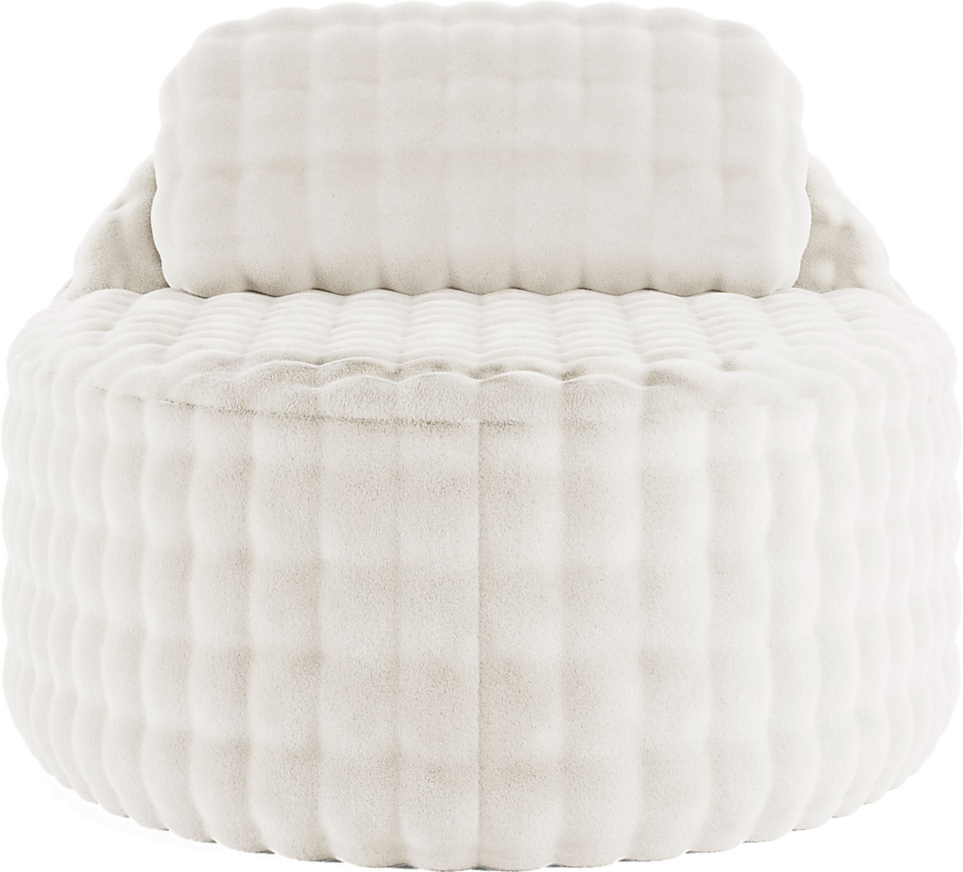 Emmeline White Accent Chaise - Image 2