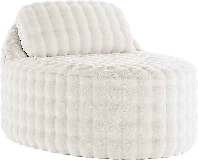 Emmeline White Accent Chaise - Thumbnail - Image 1