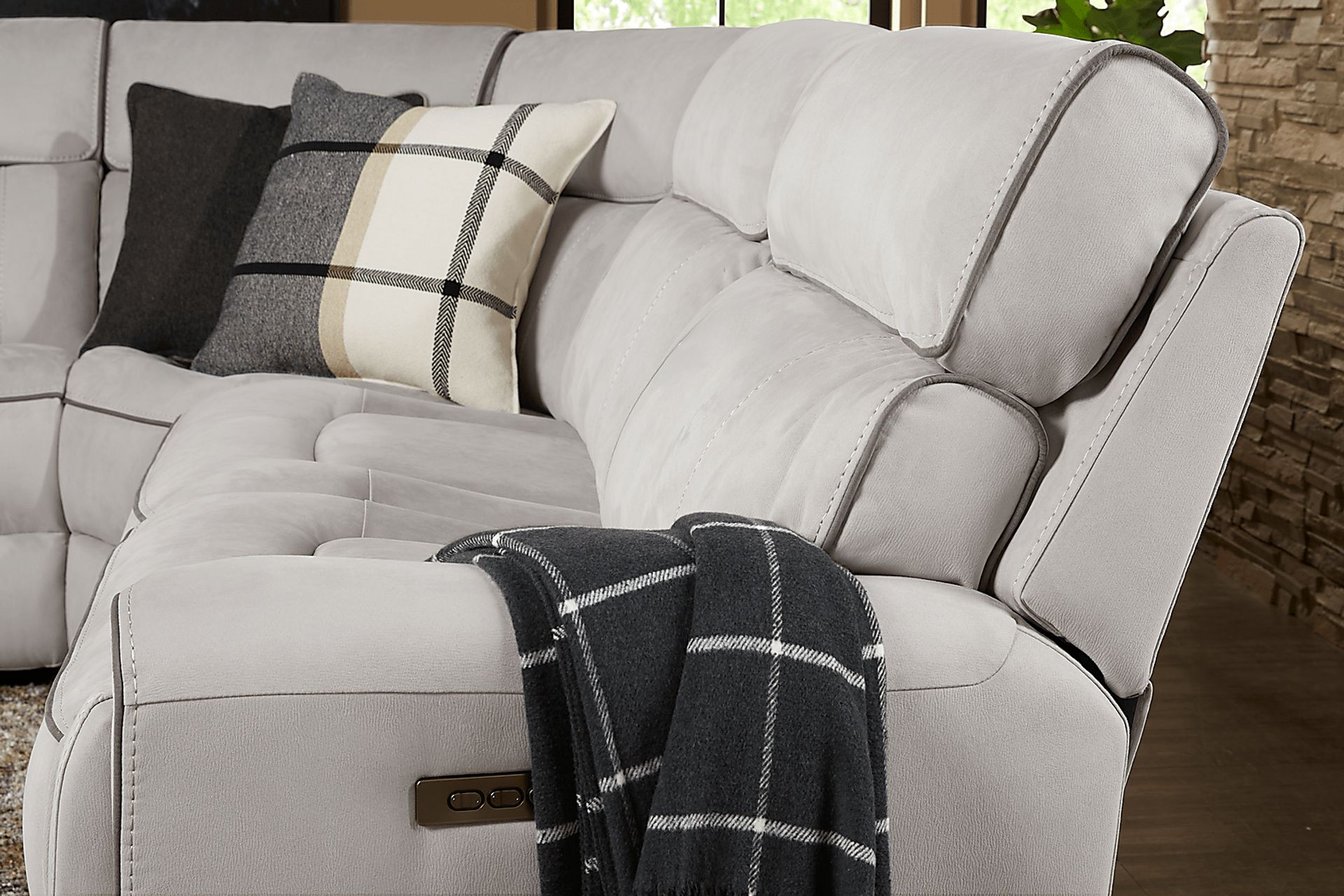 Emmett Avenue Gray 6 Pc Dual Power Reclining Sectional - Image 11