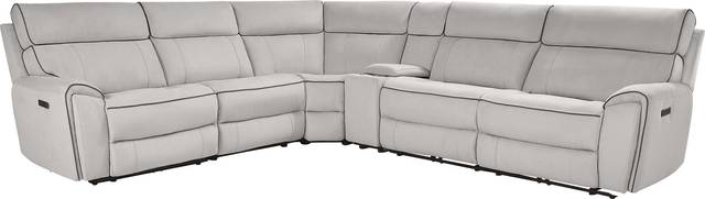 Emmett Avenue Gray 6 Pc Dual Power Reclining Sectional - Thumbnail - Image 1