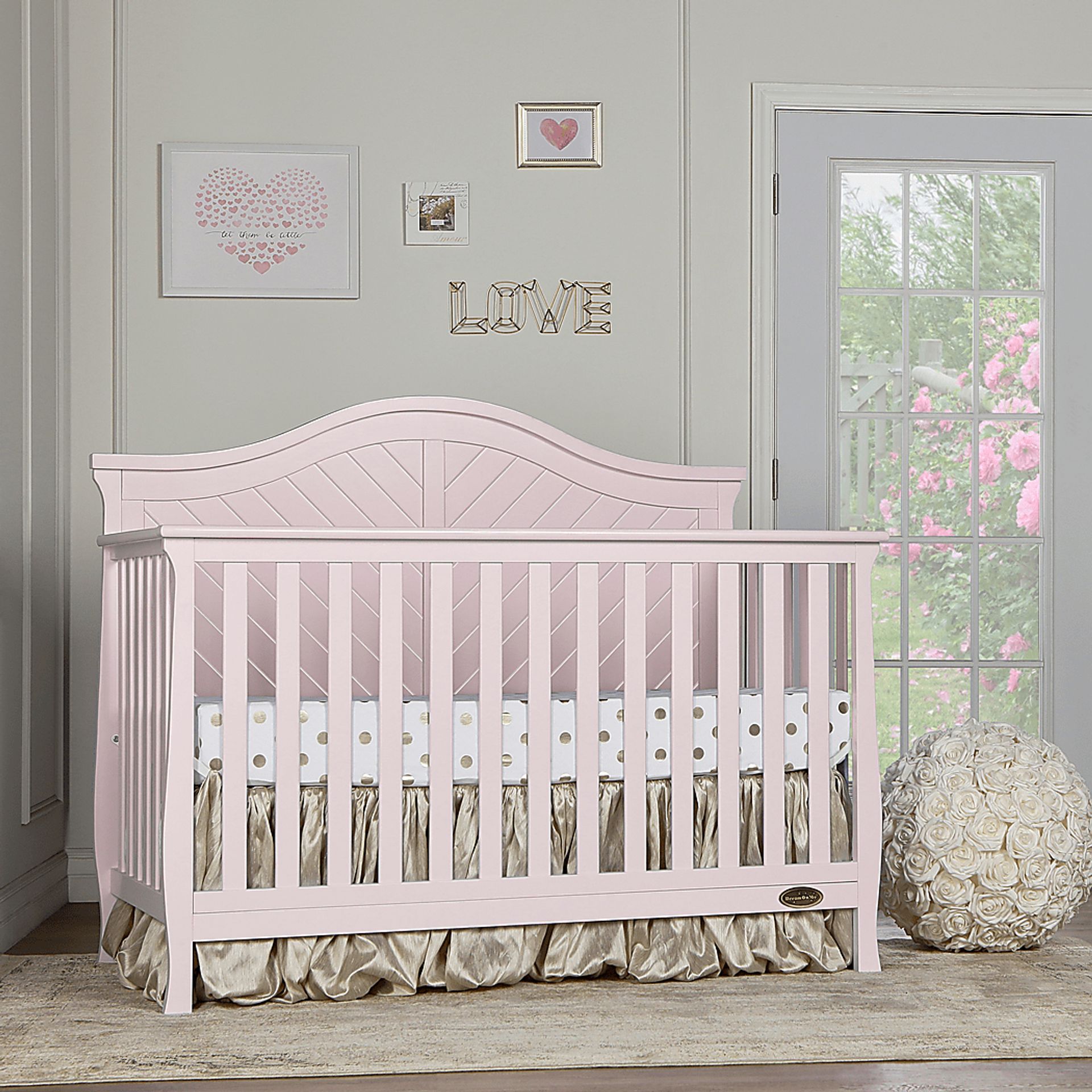 Emmiline Pink Convertible Crib - Image 8