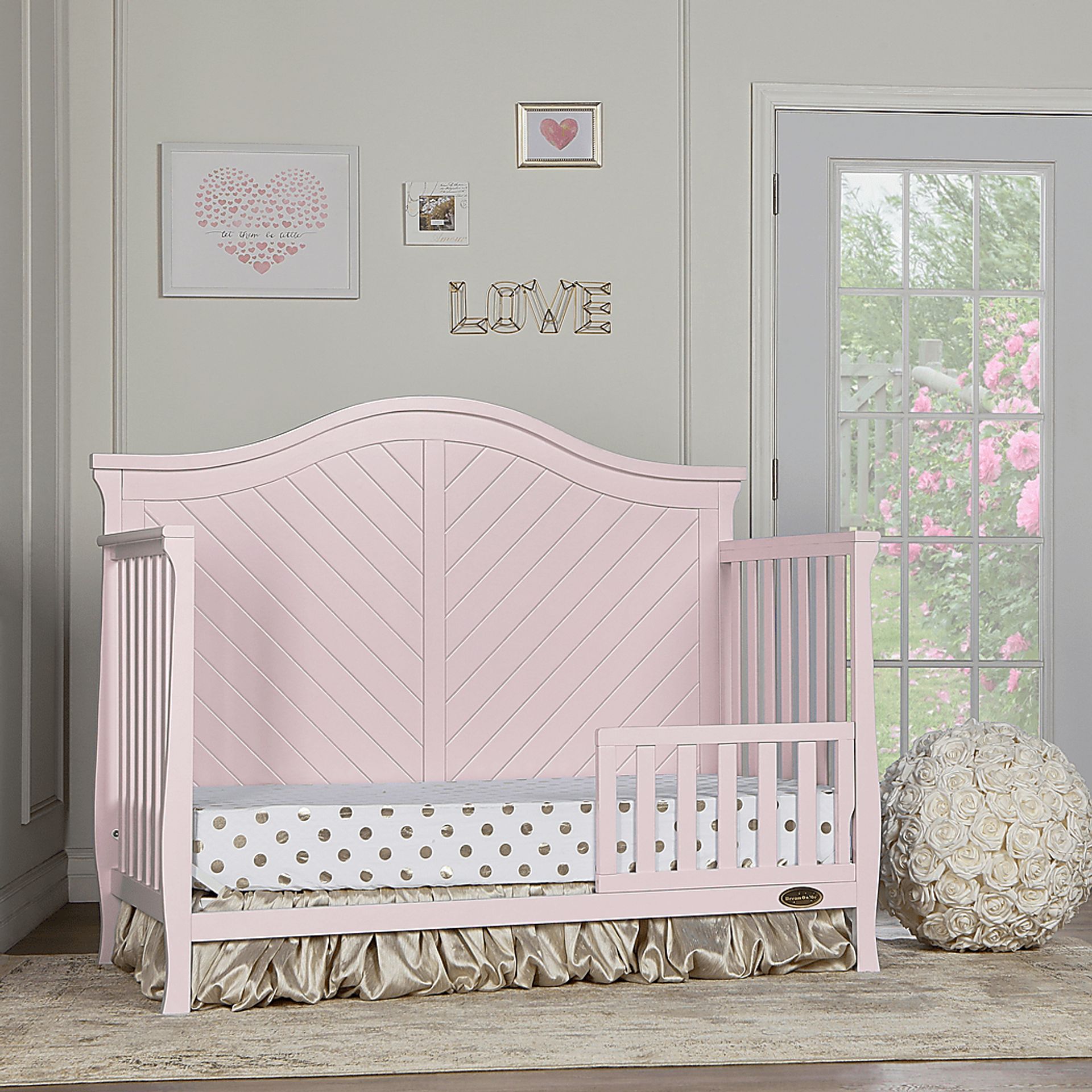 Emmiline Pink Convertible Crib - Image 9