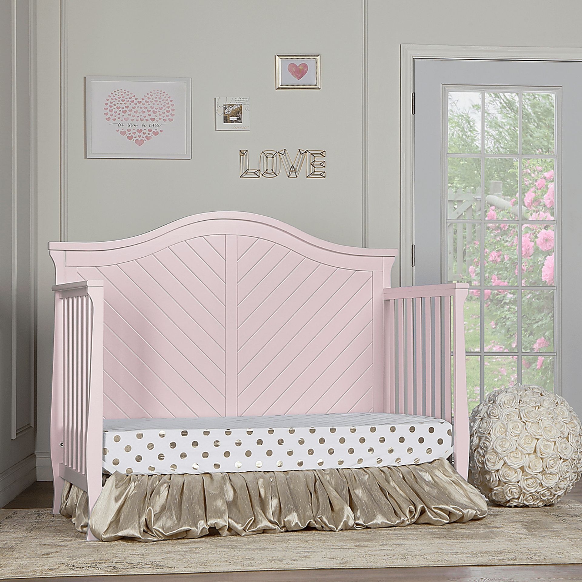 Emmiline Pink Convertible Crib - Image 10