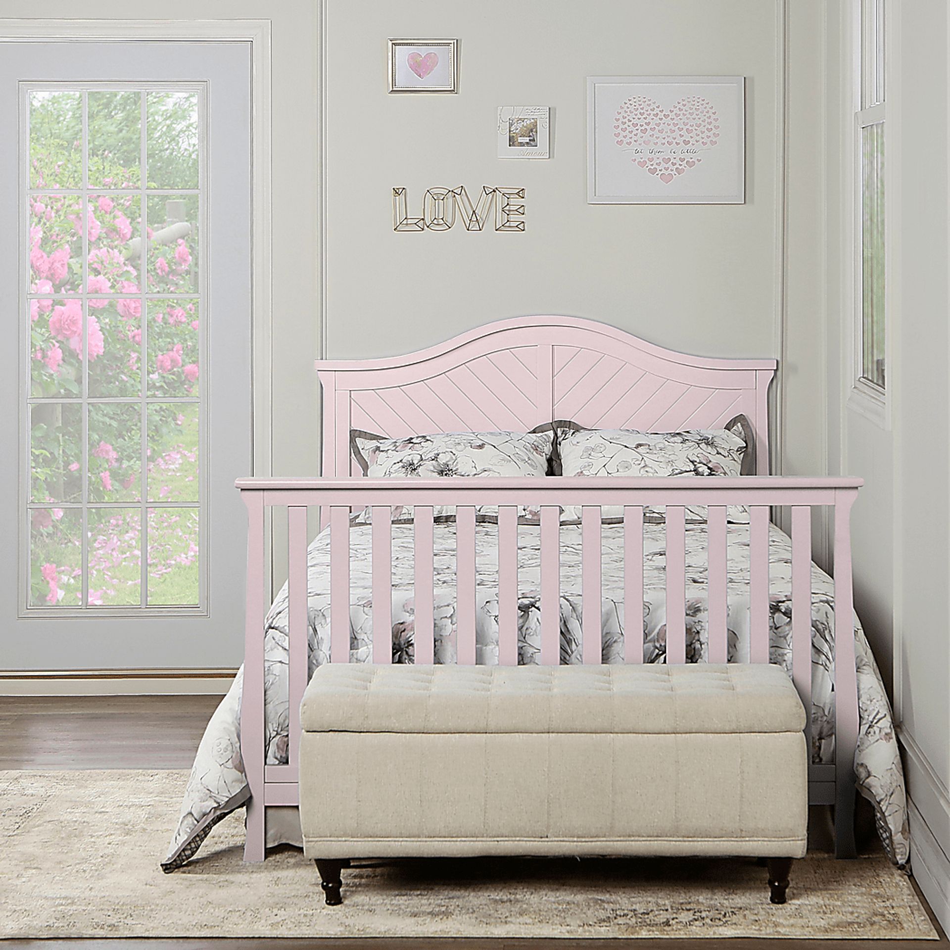 Emmiline Pink Convertible Crib - Image 11