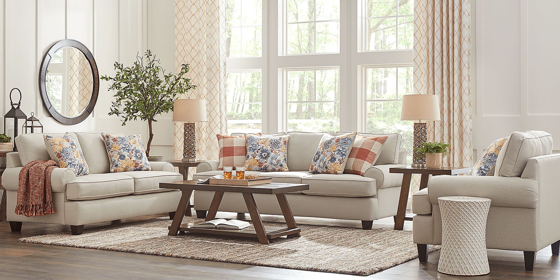 Emmitt Ridge Beige 7 Pc Living Room - Image 1