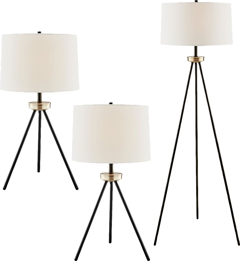 Emmons Way Bronze Table Lamps, Set of 3