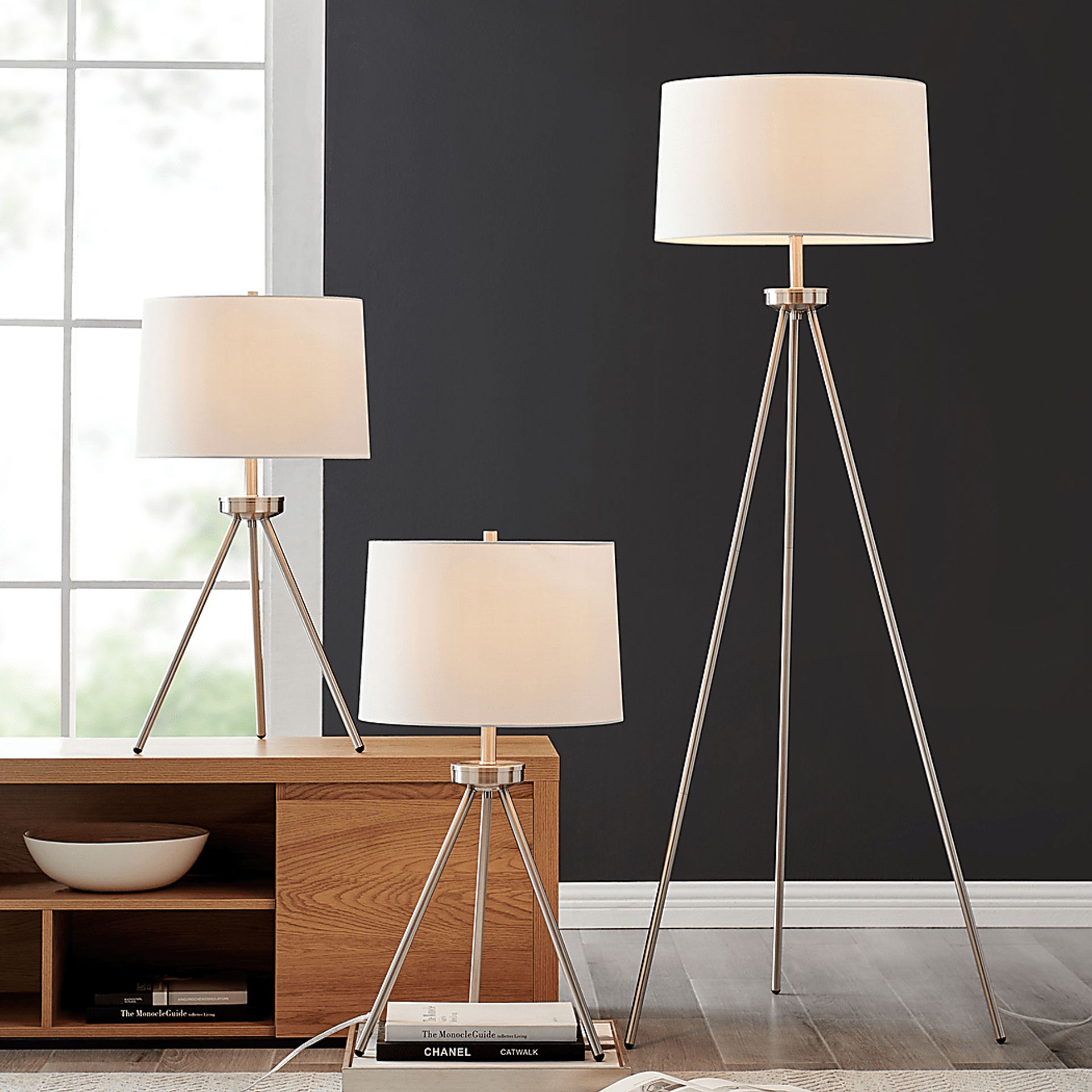 Emmons Way Steel Table Lamps, Set of 3 - Image 2