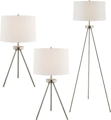 Emmons Way Steel Table Lamps, Set of 3