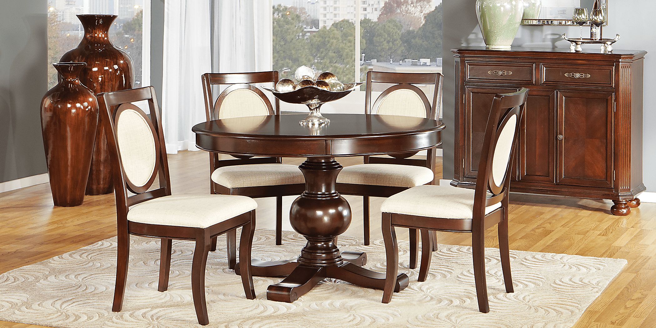 Emory Heights Cherry 5 Pc Round Dining Room