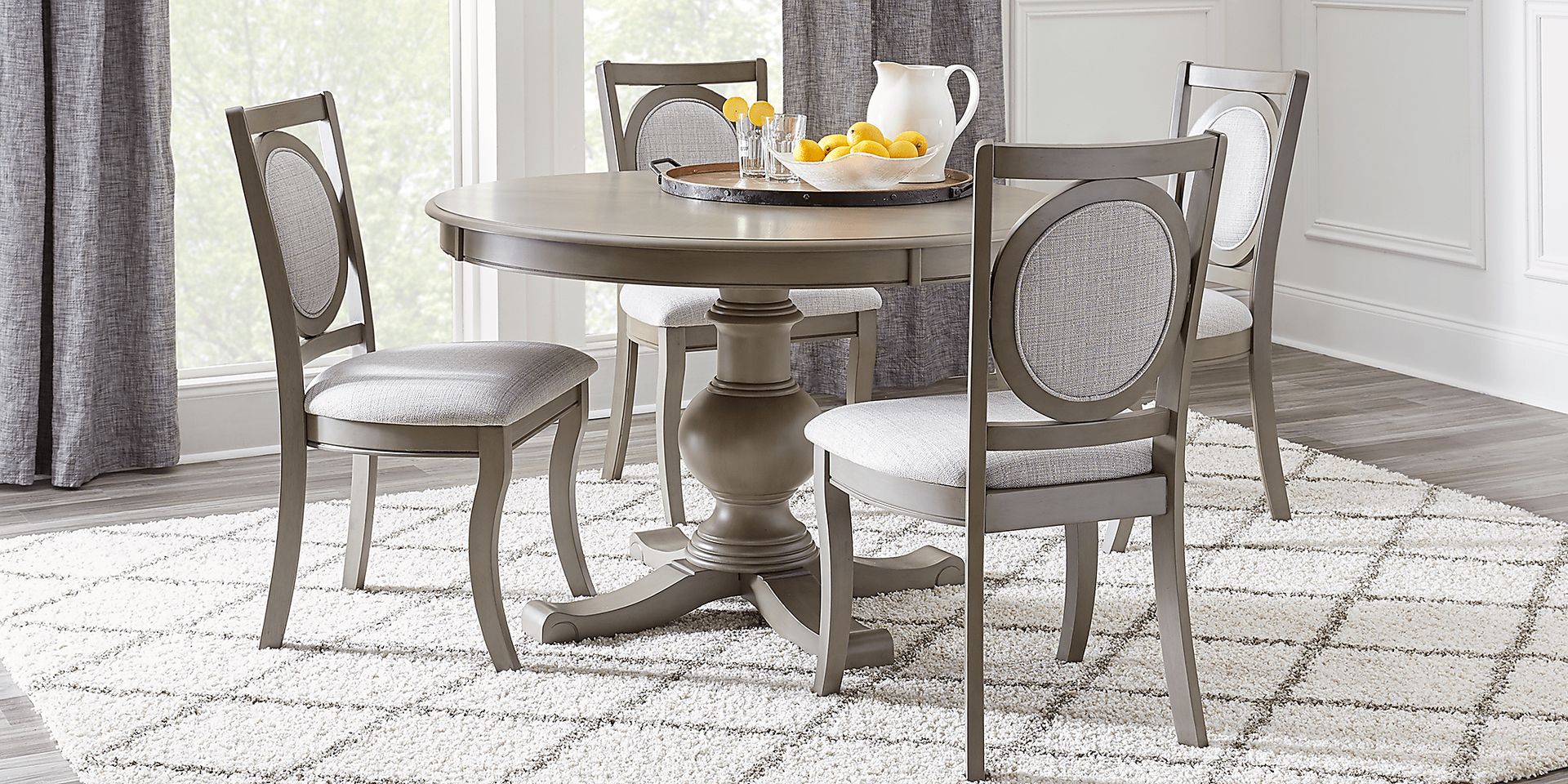 Emory Heights Gray 5 Pc Round Dining Room - Image 1