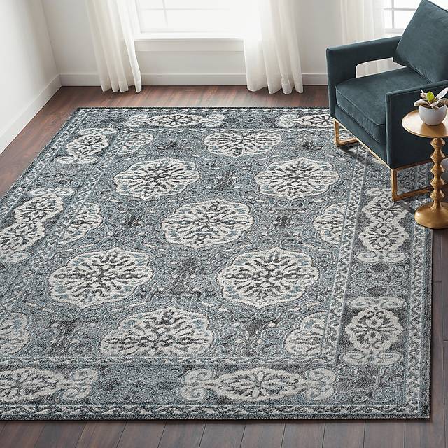 Emrawa Blue 7'9 x 9'9 Rug - Thumbnail - Image 2