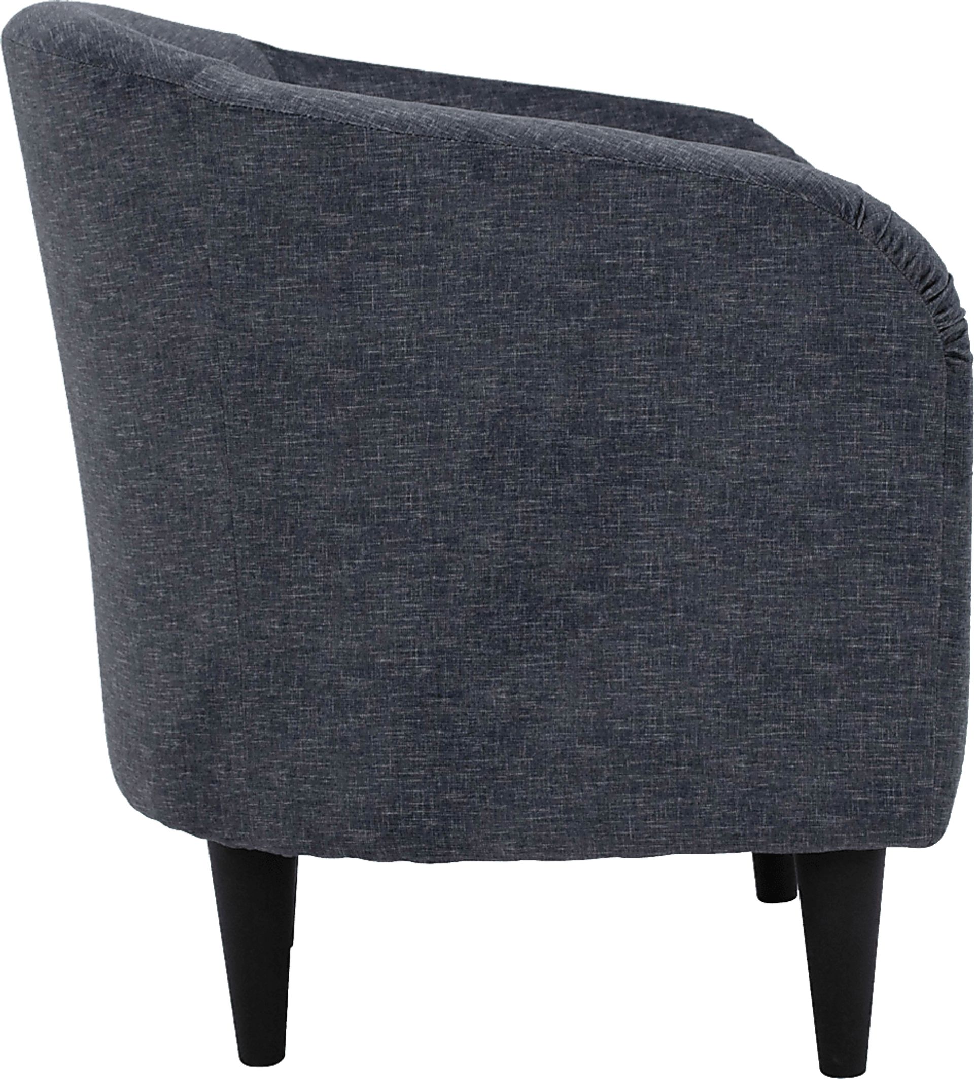 Emsabit Dark Blue Accent Chair - Image 4
