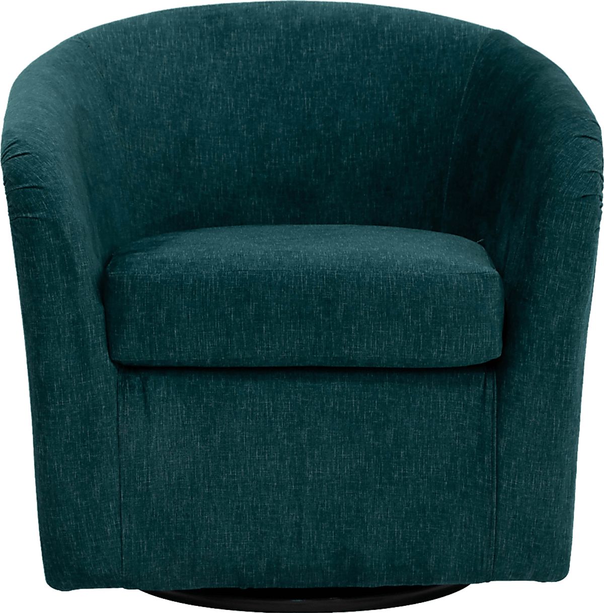 Emsabit Teal Blue,Green Polyester Fabric Swivel Accent Chair