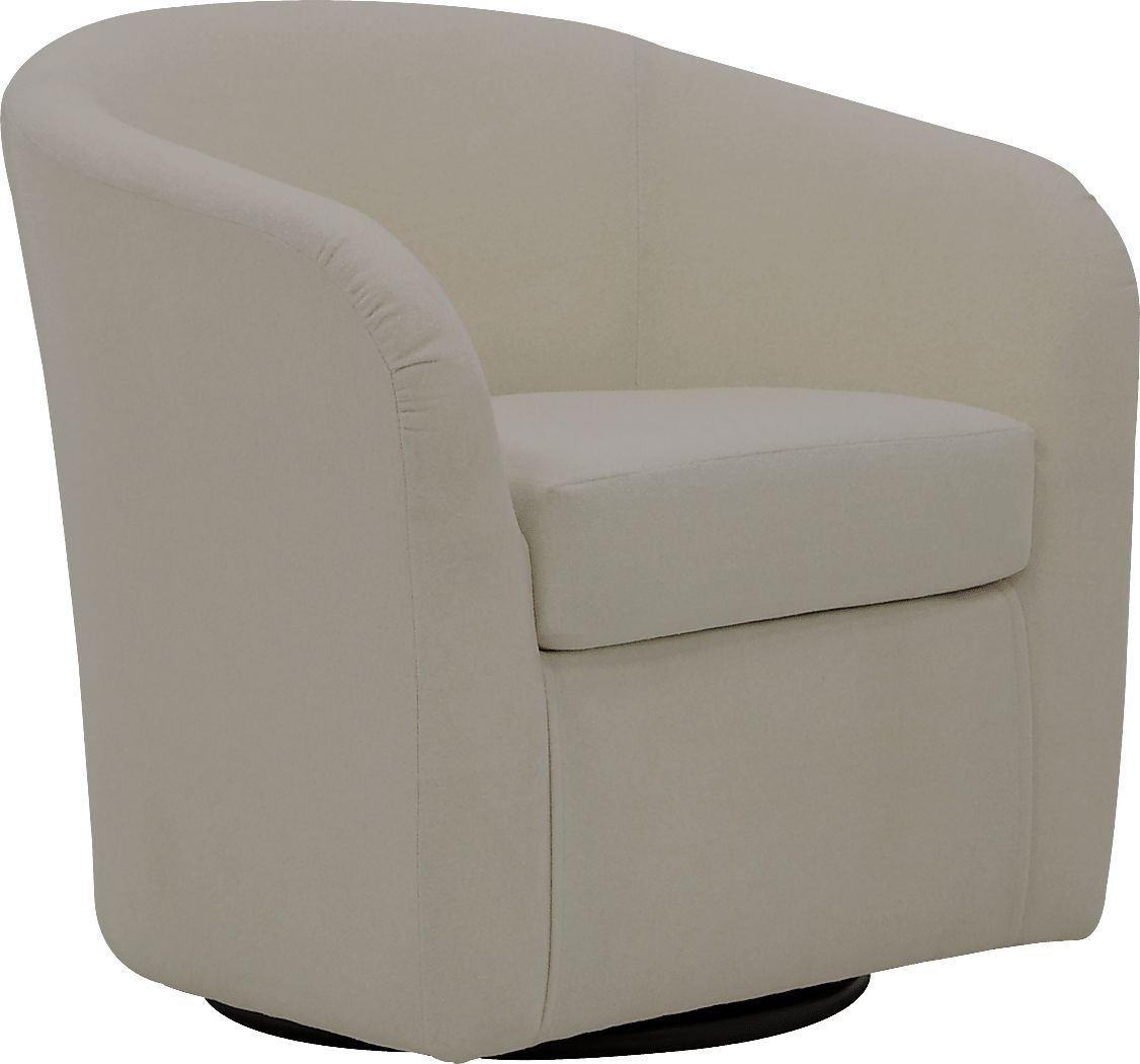 Emsabit II Cream Swivel Accent Chair