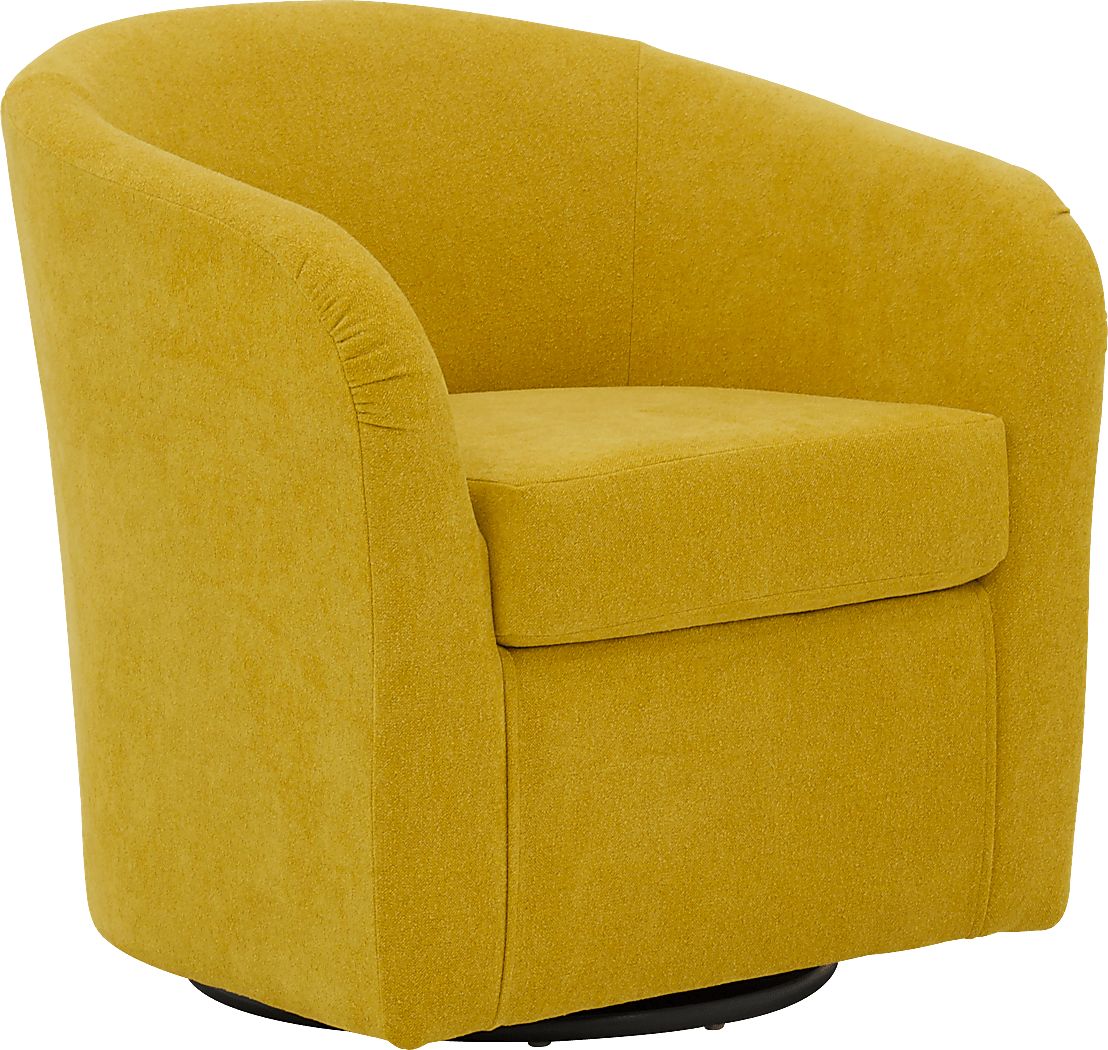 Emsabit II Yellow Swivel Accent Chair