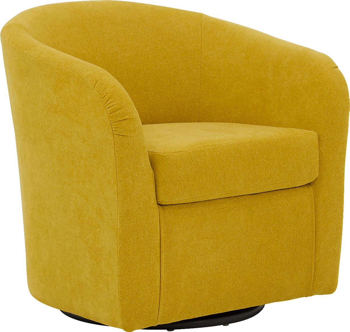 Emsabit Yellow Polyester Fabric Swivel Accent Chair | Rooms to Go