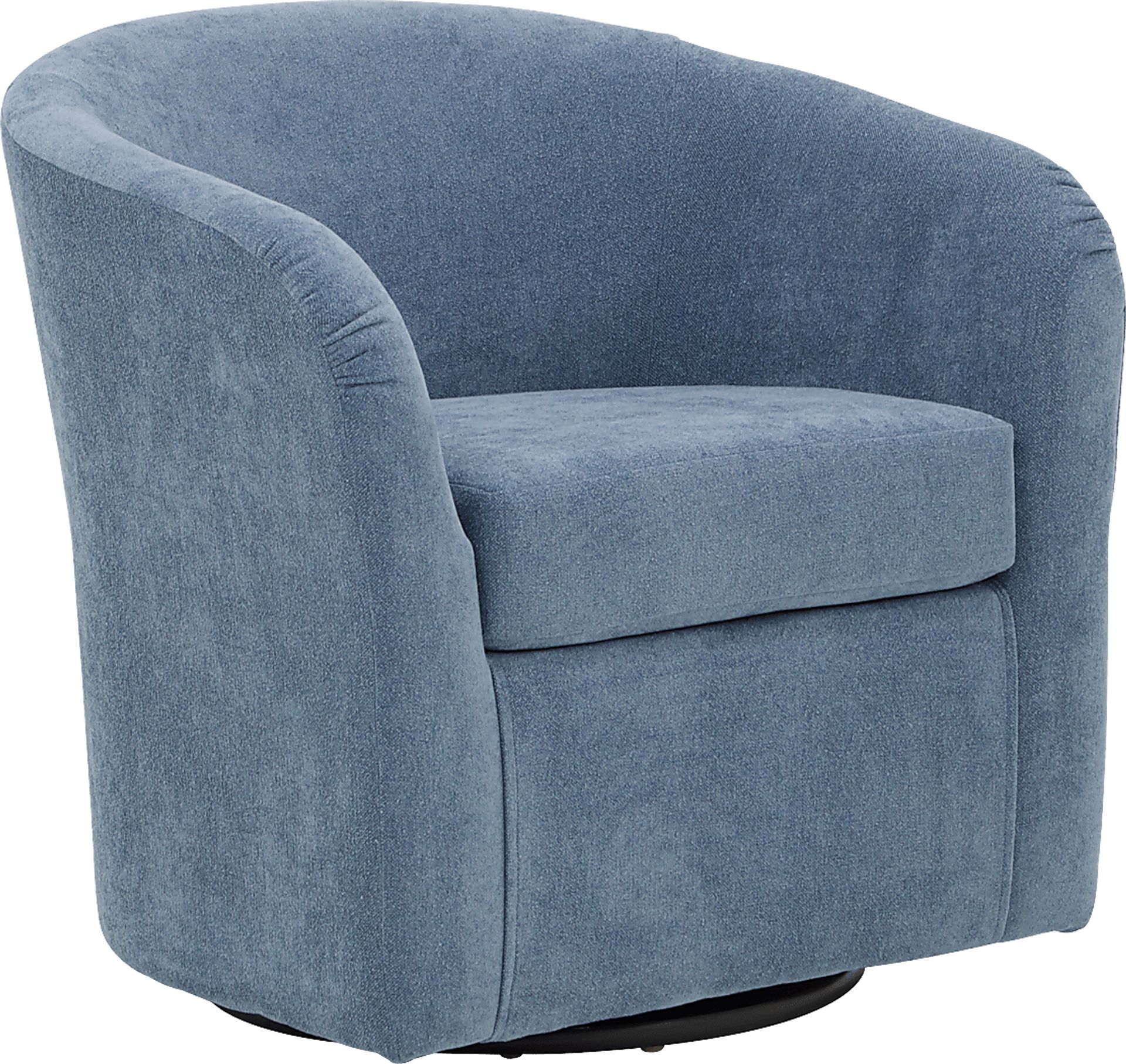 Emsabit I Light Blue Swivel Accent Chair - Image 1