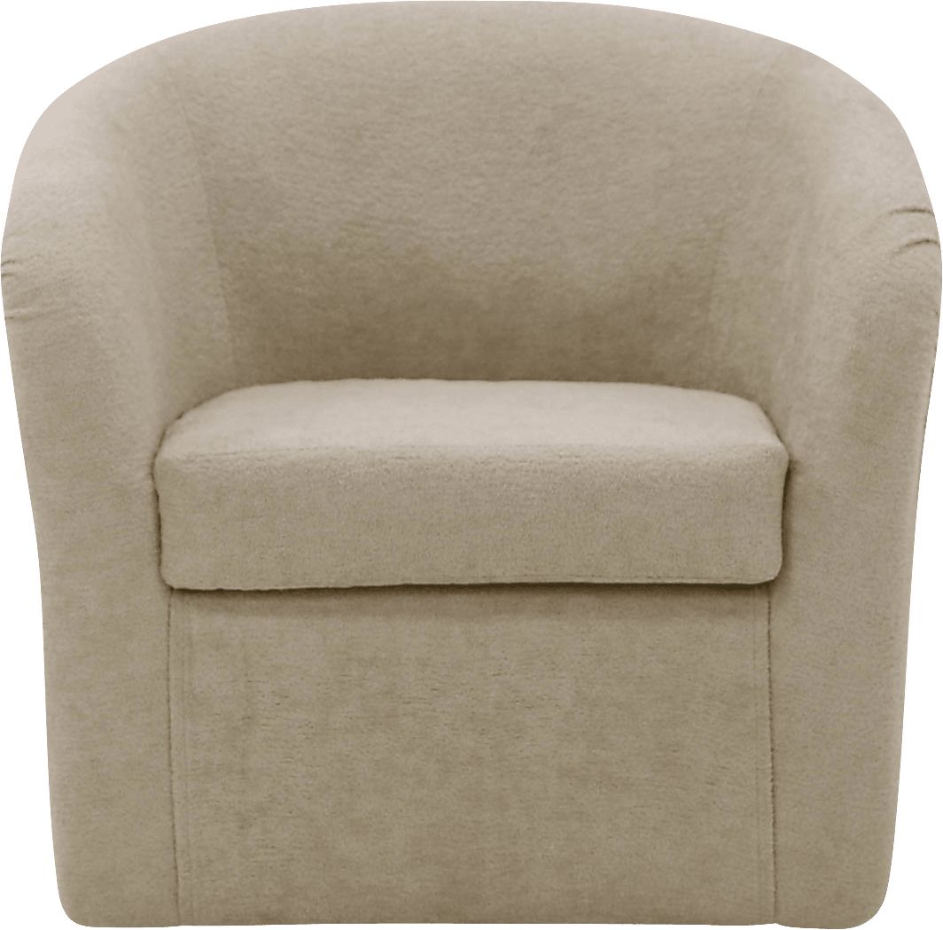 Emsabit I Beige Swivel Accent Chair