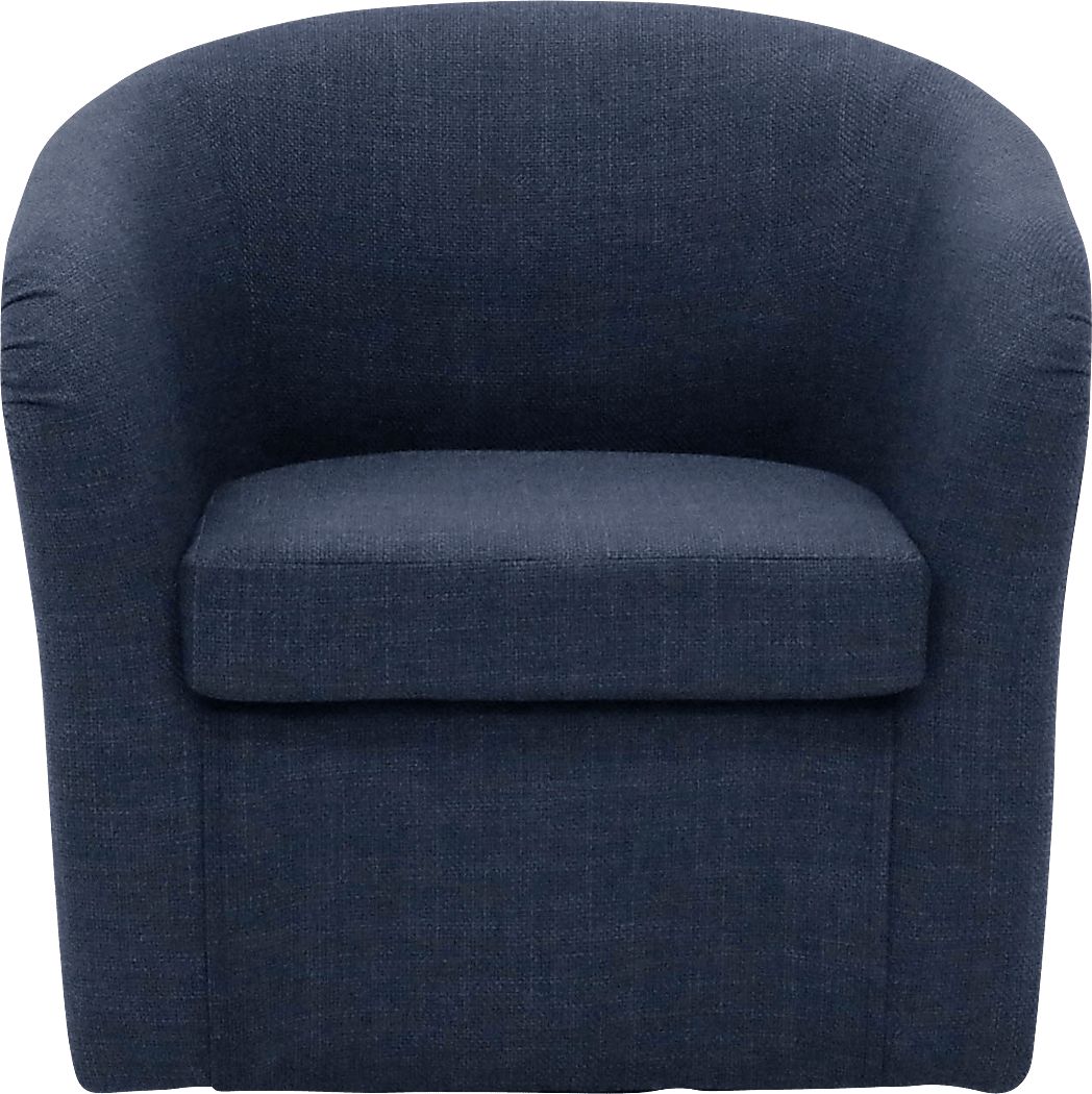 Emsabit I Blue Swivel Accent Chair