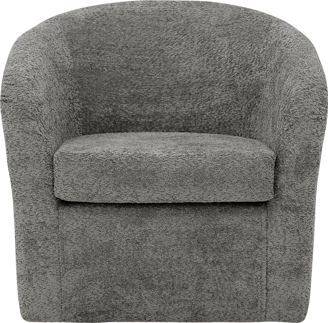Emsabit I Gray Swivel Accent Chair