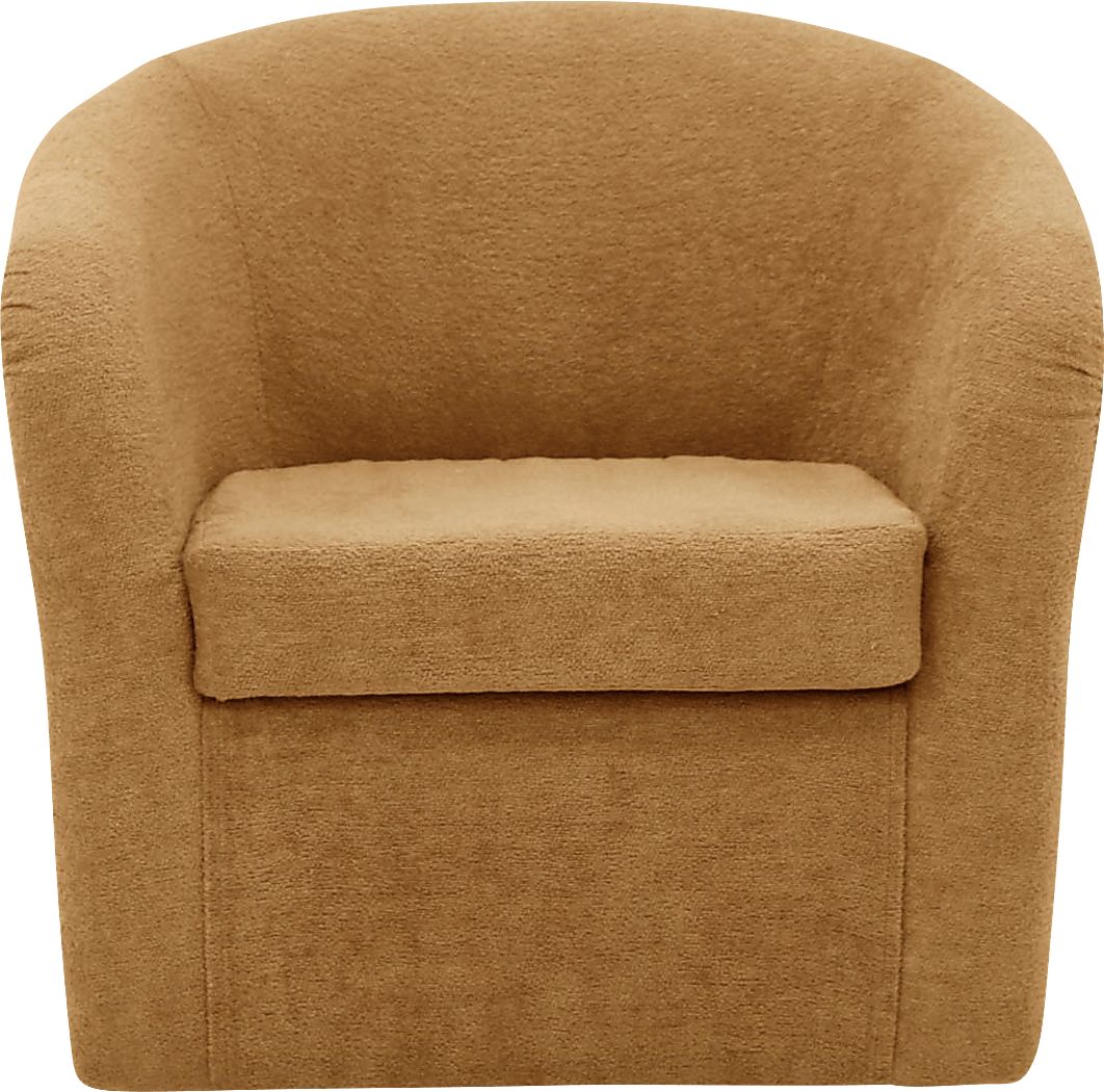 Emsabit I Orange Swivel Accent Chair
