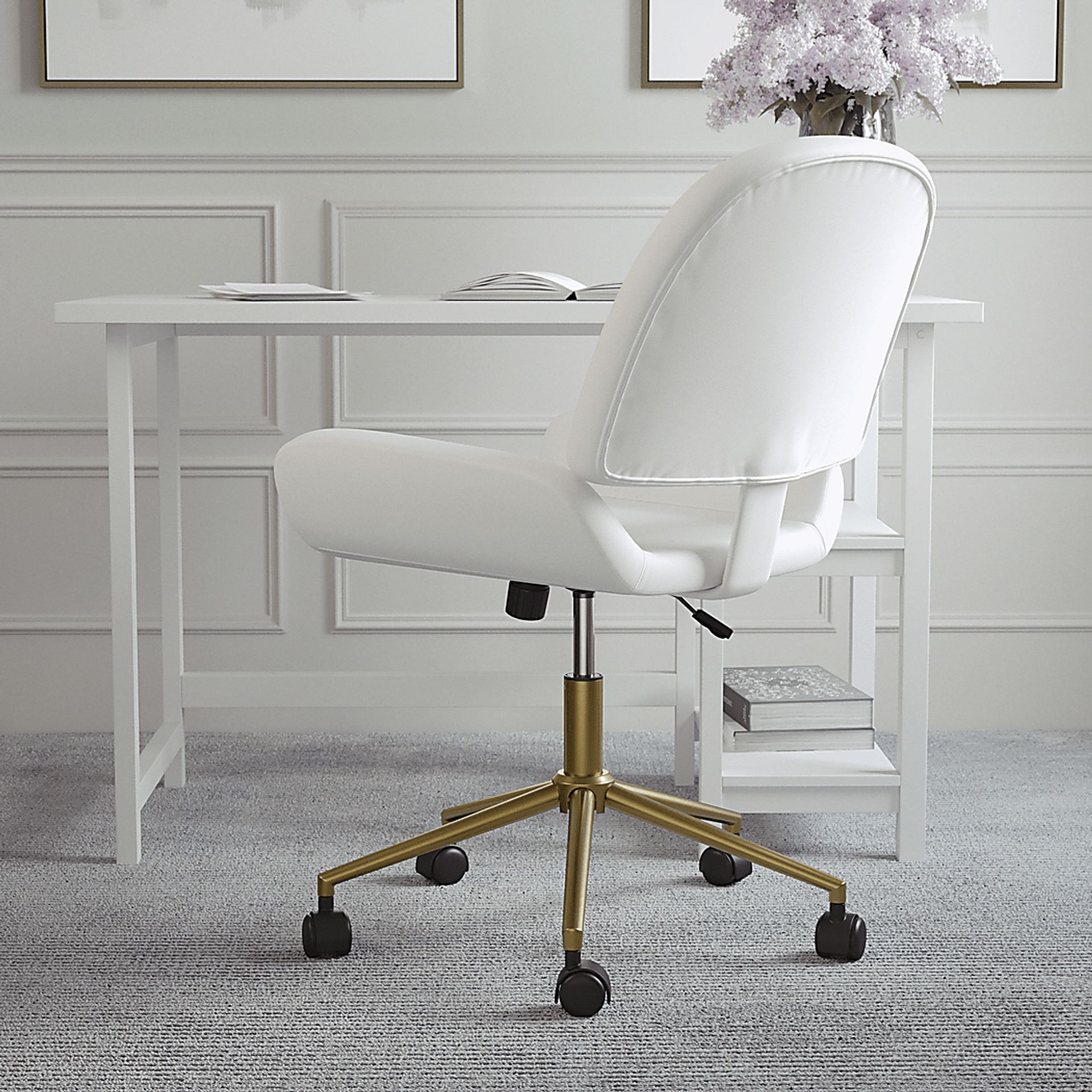 Emshoff White Office Chair - Image 3