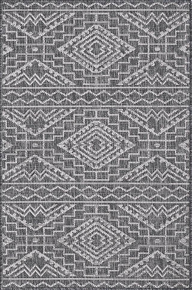 Emspool Black 5'3 x 7'7 Indoor/Outdoor Rug - Thumbnail - Image 1