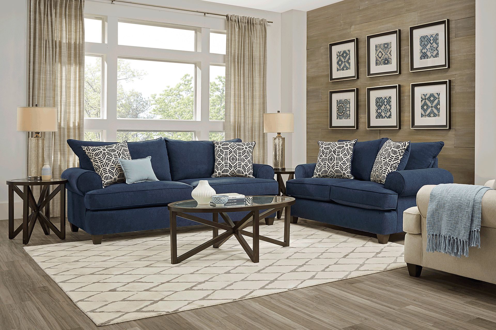 Emsworth Navy 5 Pc Living Room - Image 1