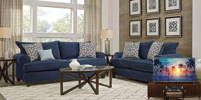 Emsworth Navy 8 Pc Living Room Plus 65 in. TV - Thumbnail - Image 1